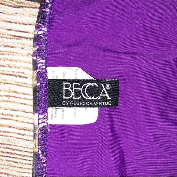 BECCA by Rebecca Virtue On the Prowl Tankini Set Halter Neck Animal Print S/M - Picture 11 of 14